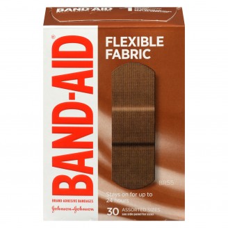 Band-Aid Adhesive Bandages Flexible Fabric, BR55 30 Assorted Sizes